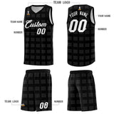 Custom Black White Trailblazer Dot Pattern Sports Uniform Basketball Jersey