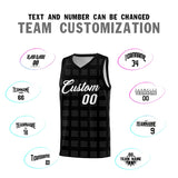 Custom Black White Trailblazer Dot Pattern Sports Uniform Basketball Jersey