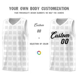 Custom White Gray Trailblazer Dot Pattern Sports Uniform Basketball Jersey