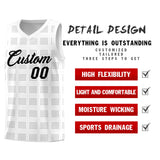 Custom White Gray Trailblazer Dot Pattern Sports Uniform Basketball Jersey