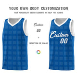 Custom Royal White Trailblazer Dot Pattern Sports Uniform Basketball Jersey