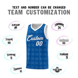 Custom Royal White Trailblazer Dot Pattern Sports Uniform Basketball Jersey