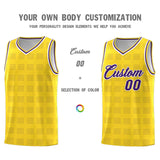 Custom Gold Purple Trailblazer Dot Pattern Sports Uniform Basketball Jersey