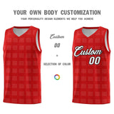 Custom Red White Trailblazer Dot Pattern Sports Uniform Basketball Jersey