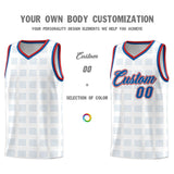 Custom White Royal Trailblazer Dot Pattern Sports Uniform Basketball Jersey