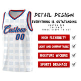 Custom White Royal Trailblazer Dot Pattern Sports Uniform Basketball Jersey