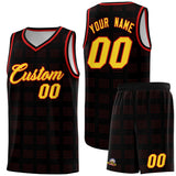 Custom Black Red Trailblazer Dot Pattern Sports Uniform Basketball Jersey