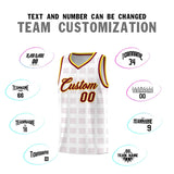 Custom White Crimson Trailblazer Dot Pattern Sports Uniform Basketball Jersey