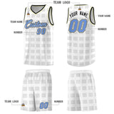 Custom White Black Trailblazer Dot Pattern Sports Uniform Basketball Jersey