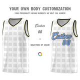 Custom White Black Trailblazer Dot Pattern Sports Uniform Basketball Jersey