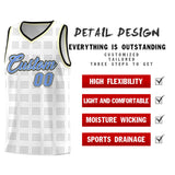 Custom White Black Trailblazer Dot Pattern Sports Uniform Basketball Jersey