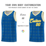 Custom Royal Gold Trailblazer Dot Pattern Sports Uniform Basketball Jersey