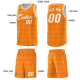 Custom Orange White Trailblazer Dot Pattern Sports Uniform Basketball Jersey