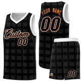 Custom Black White Trailblazer Dot Pattern Sports Uniform Basketball Jersey