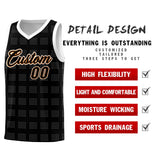 Custom Black White Trailblazer Dot Pattern Sports Uniform Basketball Jersey
