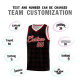 Custom Black Red Trailblazer Dot Pattern Sports Uniform Basketball Jersey