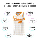 Custom White Orange Trailblazer Dot Pattern Sports Uniform Basketball Jersey