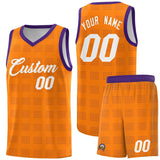 Custom Orange Purple Trailblazer Dot Pattern Sports Uniform Basketball Jersey