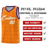 Custom Orange Purple Trailblazer Dot Pattern Sports Uniform Basketball Jersey