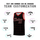 Custom Black Red Trailblazer Dot Pattern Sports Uniform Basketball Jersey