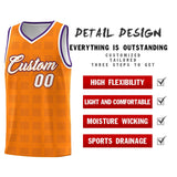 Custom Orange Purple Trailblazer Dot Pattern Sports Uniform Basketball Jersey
