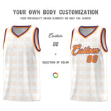 Custom White Orange Trailblazer Dot Pattern Sports Uniform Basketball Jersey