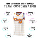 Custom White Orange Trailblazer Dot Pattern Sports Uniform Basketball Jersey