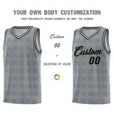 Custom Dark Gray Black Trailblazer Dot Pattern Sports Uniform Basketball Jersey