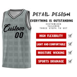 Custom Dark Gray Black Trailblazer Dot Pattern Sports Uniform Basketball Jersey