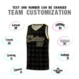 Custom Black Old Gold Trailblazer Dot Pattern Sports Uniform Basketball Jersey