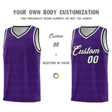 Custom Purple Black Trailblazer Dot Pattern Sports Uniform Basketball Jersey
