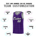 Custom Purple Black Trailblazer Dot Pattern Sports Uniform Basketball Jersey