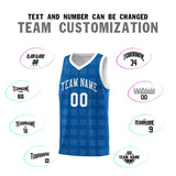 Custom Royal White Trailblazer Dot Pattern Sports Uniform Basketball Jersey