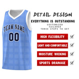 Custom Light Blue White Trailblazer Dot Pattern Sports Uniform Basketball Jersey