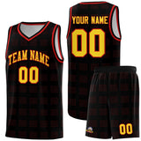 Custom Black Red Trailblazer Dot Pattern Sports Uniform Basketball Jersey