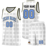 Custom White Black Trailblazer Dot Pattern Sports Uniform Basketball Jersey