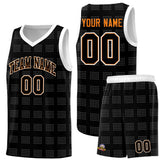 Custom Black White Trailblazer Dot Pattern Sports Uniform Basketball Jersey