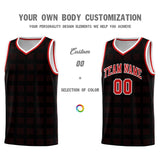 Custom Black Red Trailblazer Dot Pattern Sports Uniform Basketball Jersey