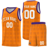 Custom Orange Purple Trailblazer Dot Pattern Sports Uniform Basketball Jersey