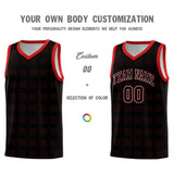 Custom Black Red Trailblazer Dot Pattern Sports Uniform Basketball Jersey