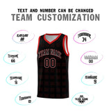 Custom Black Red Trailblazer Dot Pattern Sports Uniform Basketball Jersey