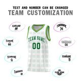 Custom White Kelly Green Trailblazer Dot Pattern Sports Uniform Basketball Jersey
