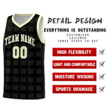 Custom Black Cream Trailblazer Dot Pattern Sports Uniform Basketball Jersey