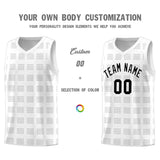 Custom White Gray Trailblazer Dot Pattern Sports Uniform Basketball Jersey