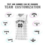 Custom White Gray Trailblazer Dot Pattern Sports Uniform Basketball Jersey