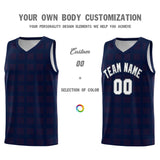 Custom Navy Red Trailblazer Dot Pattern Sports Uniform Basketball Jersey