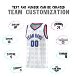 Custom White Royal Trailblazer Dot Pattern Sports Uniform Basketball Jersey