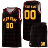 Custom Black Red Trailblazer Dot Pattern Sports Uniform Basketball Jersey