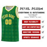Custom Kelly Green Gold Trailblazer Dot Pattern Sports Uniform Basketball Jersey