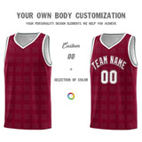 Custom Crimson Gray Trailblazer Dot Pattern Sports Uniform Basketball Jersey